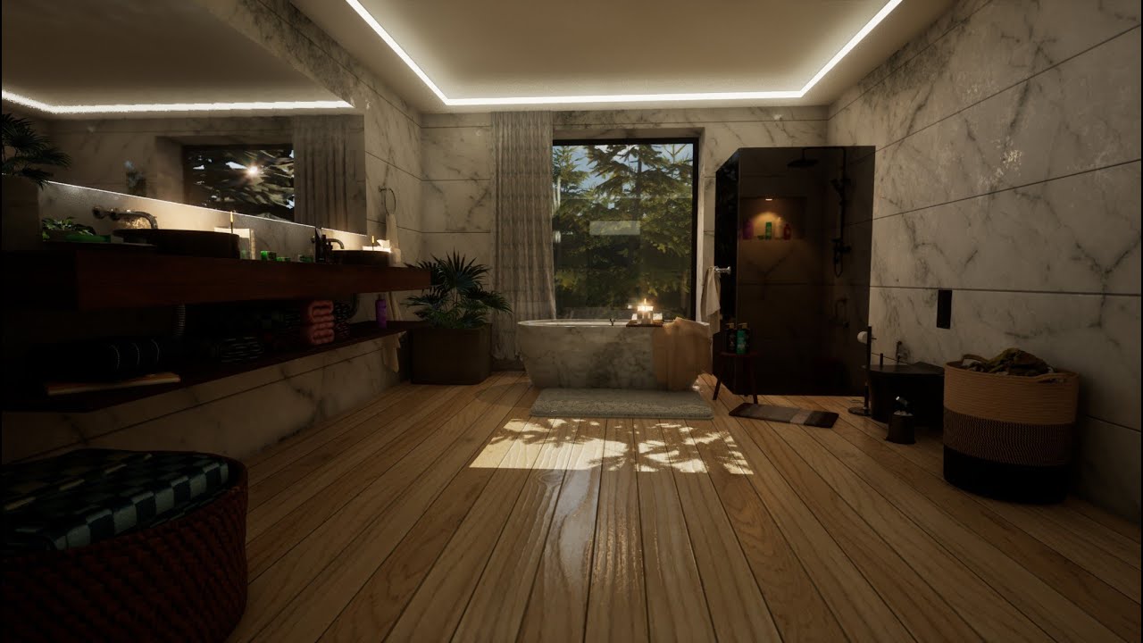 Cinematic Bathroom Interior | Calm Luxury ArchViz