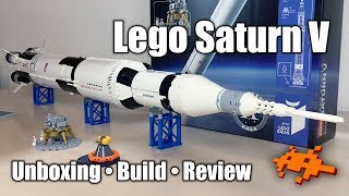 Lego Saturn V (21309) Unboxing, Speed-Build, Review [deutsch]