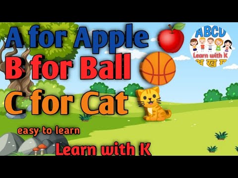 A for Apple 🍎 B for Ball 🏀 || Alphabet letters for kids || छोटे बच्चों की पढ़ाई#abcd#learning part 8