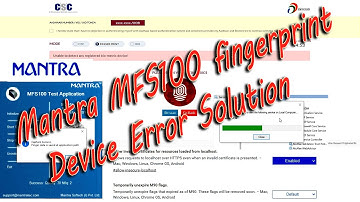 Mantra MFS100 fingerprint Device Error Solution in Google Chrome Browser.