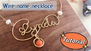Personalized wire name necklace / Wire name jewelry tutorial / Jewelry making / DIY / “Lynda”