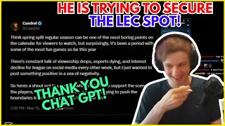 Nemesis Reacts To Caedrel Tweet On LEC Viewership | League of Legends Clip