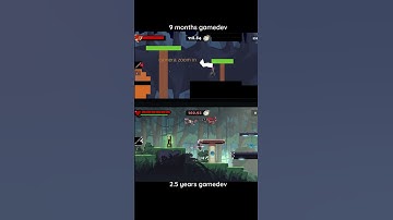 9 Months of indie gamedev vs 2.5 Years! #gamedev #shorts #steam