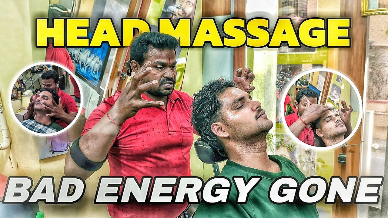A Head Massage That Releases Bad Energy And Makes You Relax💈💤 #headmassage #asmr 