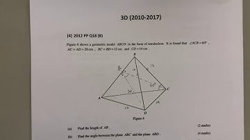 2012 HKDSE Core Math PP Practice Paper section B Q18 3D three dimensional problem