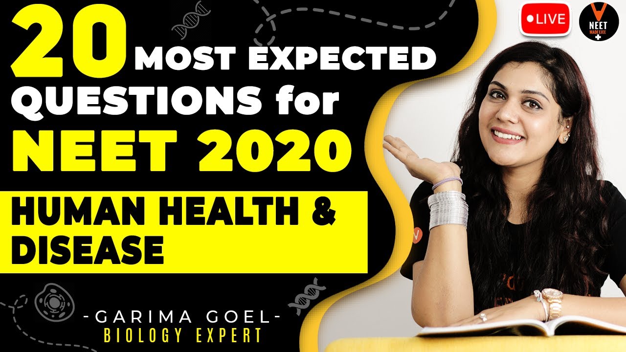 20 Most Expected Questions Human Health and Disease | NEET MCQ Series ...