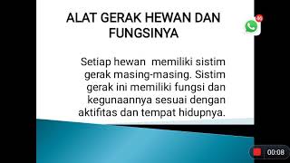 Alat gerak Hewan dan Fungsinya