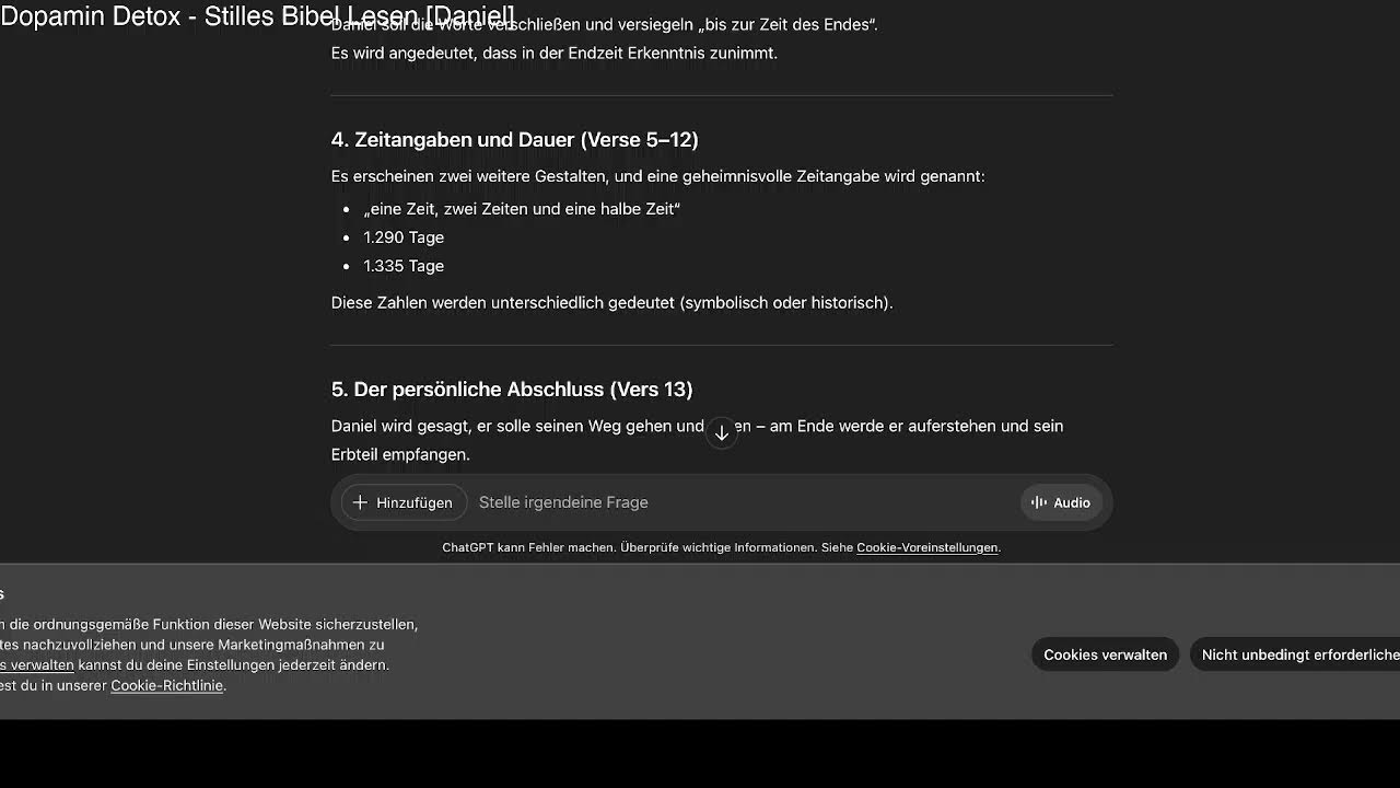 Dopamin Detox - Stilles Bibel Lesen Fastenzeit Tag 2 [Daniel]