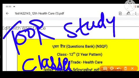 pseb 12th class #health care#nsqf #important MCQ, fillups true