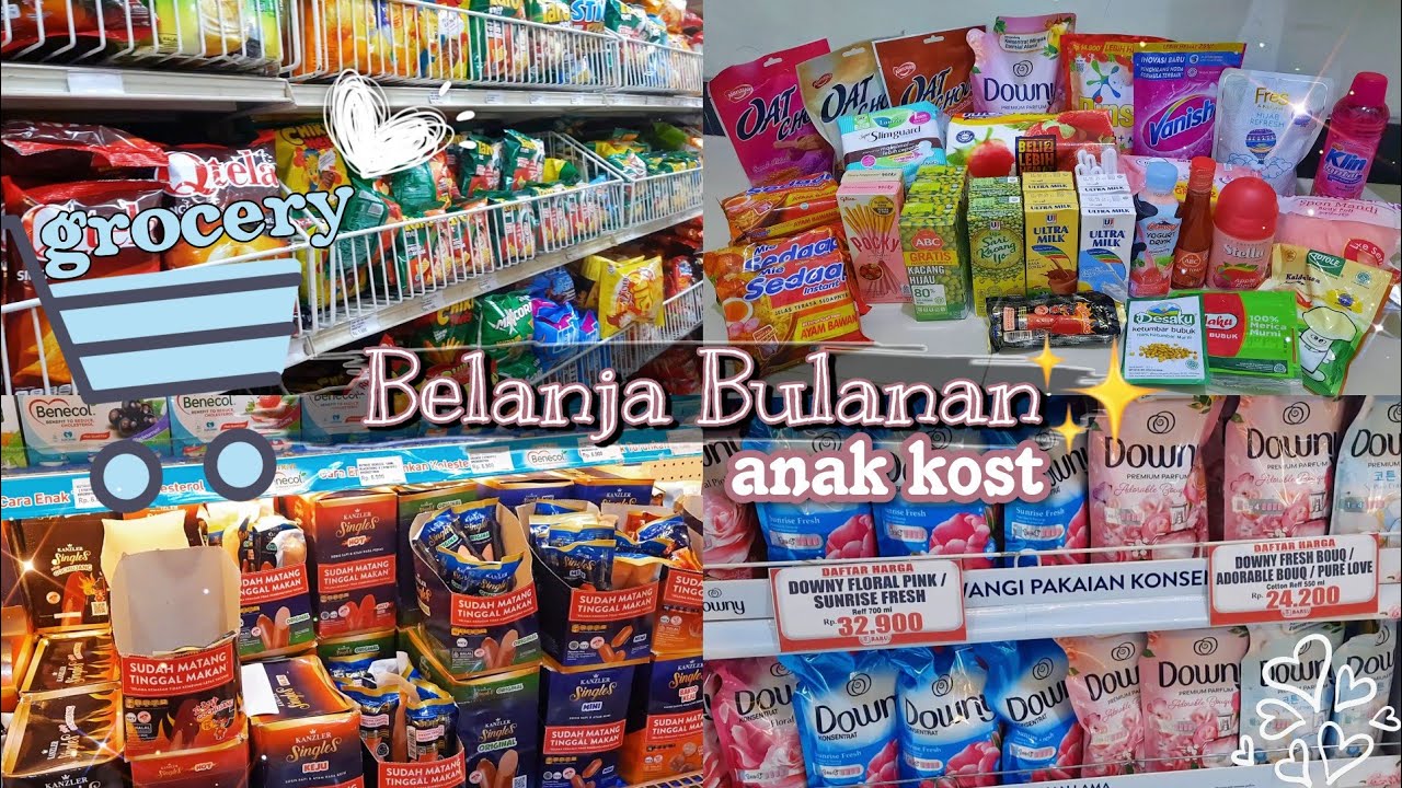 Daily Vlog : grocery shopping + unboxing paket |Belanja Bulanan Kebutuhan Anak Kos | 3vlog || Triel엘
