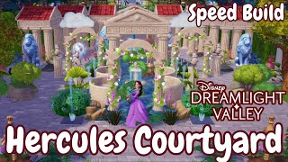 HERCULES INSPIRED COURTYARD AND GARDEN DESIGN SPEED BUILD in Disney Dreamlight Valley