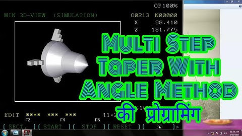 CNC taper angle ka program banaye in hindi | Taper Turning Part8