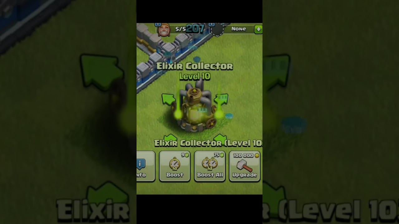 ELIXIR COLLECTOR All Level 1 to max level in coc 