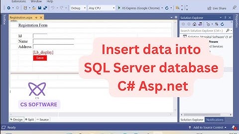 How to Insert Data in SQL Server Database Using C# ASP.NET