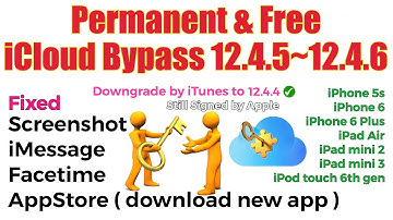 iOS 12.4.5 ~ 12.4.6 | iCloud Bypass Permanent and free | Appstore Fixed