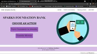 Task-1 || Basic Banking system || The sparks foundation Web Development internship.