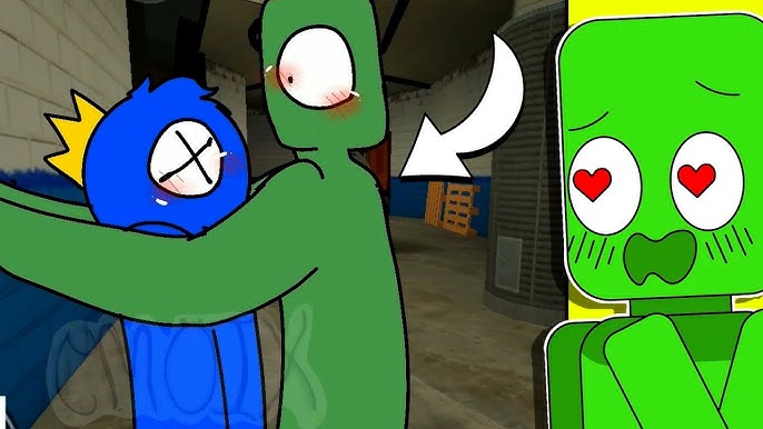 What did BLUE DO WITH GREEN?!  Rainbow Friends react to meme