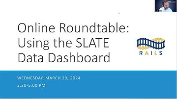 Using the SLATE Data Dashboard