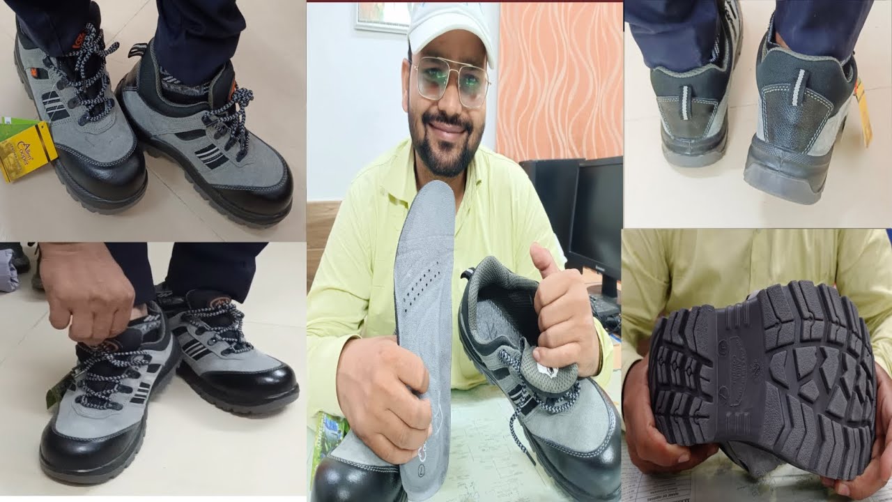 Best safety shoe, Allen Cooper 1226, Men's leather safety shoe with steel toe cap ll Made in India l