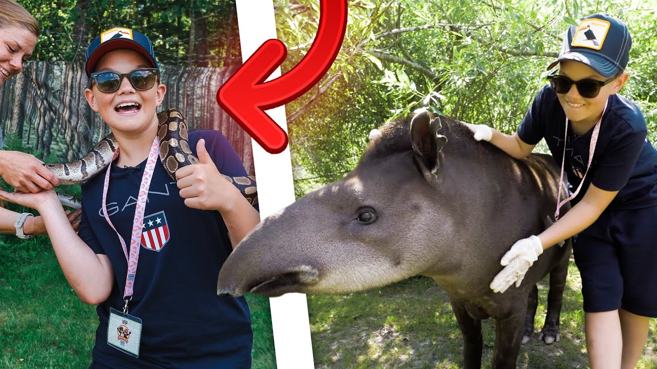 HAR EN ORM RUNT HALSEN!!!! - (Får träffa alla djur på Parken Zoo)