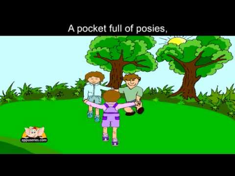 Ring A Ring O Roses With Lyrics Nursery Rhyme Youtube