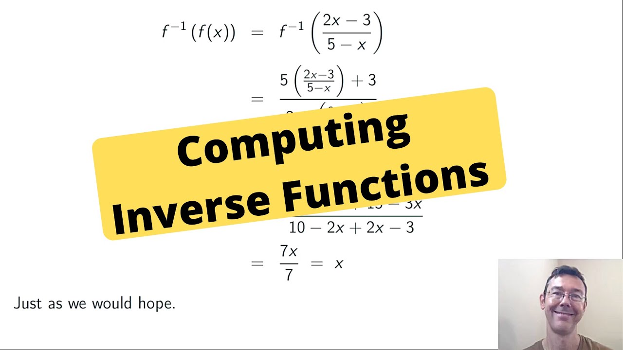 Computing Inverse Functions - YouTube