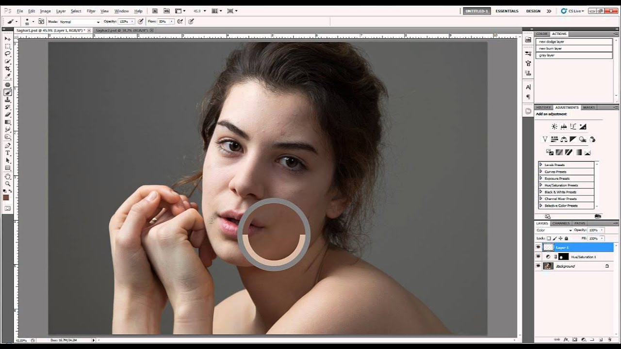 Local Color Correction for Skin in Photoshop - YouTube