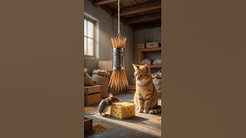 Shocking! 😱😱The cat sets a trap and waits in silence ！😱😱 #shorts #cat #trap #mouse #FunnyCat #cute