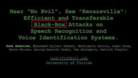 Hear “No Evil”, See “Kenansville”: Efficient and Transferable Black-Box Attacks on Automatic ...