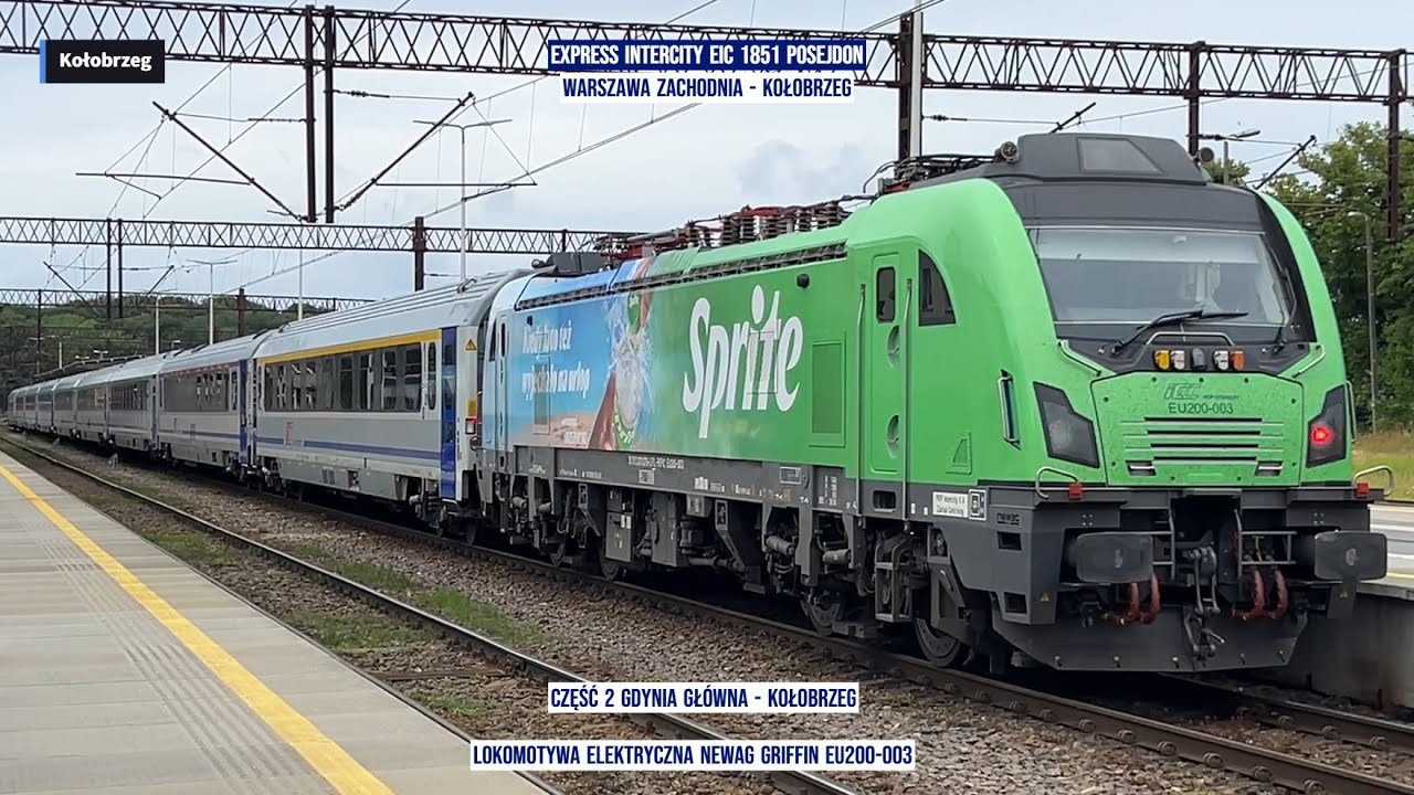 Rekord 205 km/h Train Express InterCity EIC 1851 POSEJDON Warszawa Zachodnia - Kołobrzeg 2 rear view