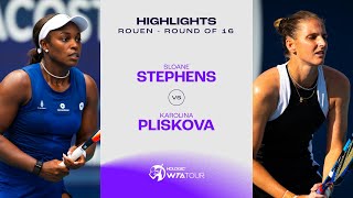 Sloane Stephens vs. Karolina Pliskova | 2024 Rouen Round of 16 | WTA Match Highlights