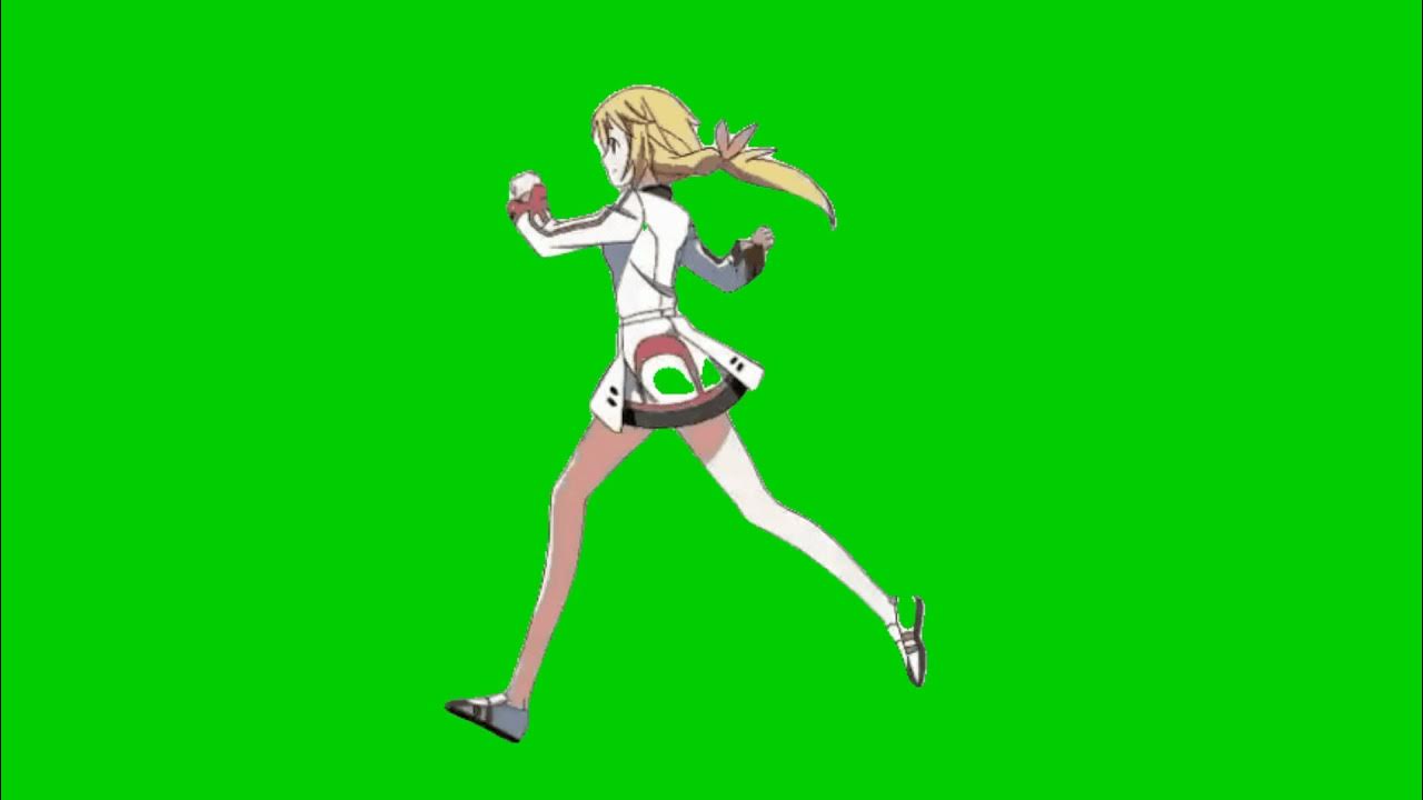Running green screen. Running green screen