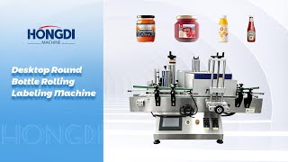 Desktop Round Bottle Rolling Labeling Machine