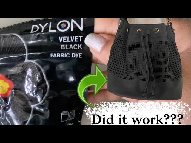DYING MY BAG BLACK with DYLON VELVET BLACK FABRIC DYE 