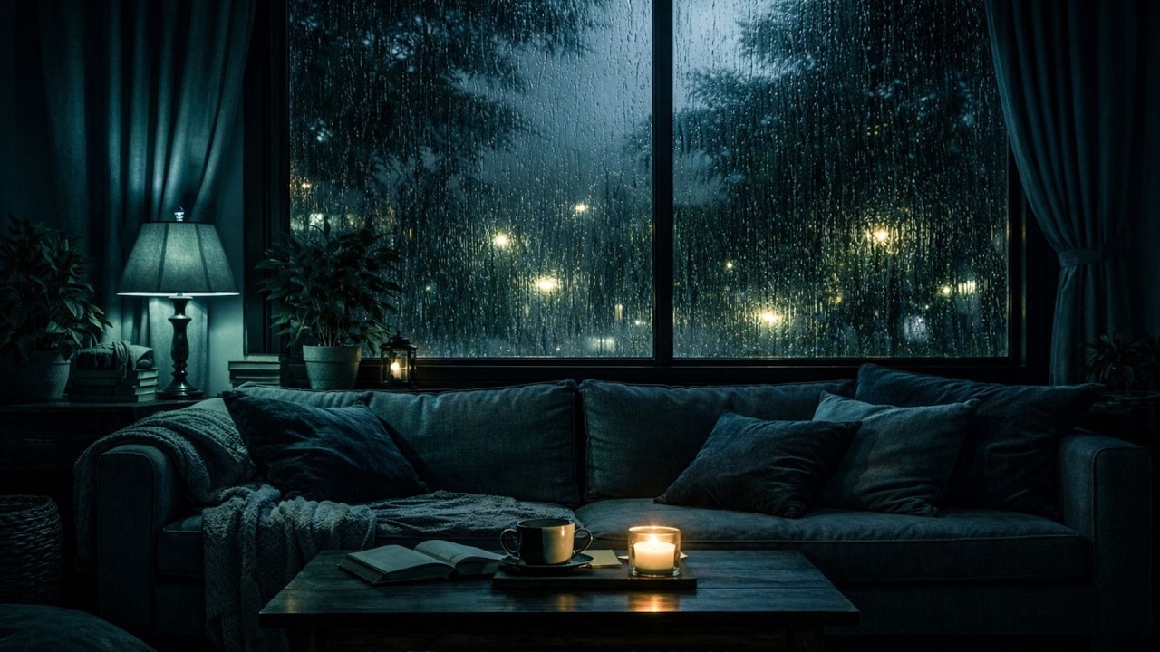Cozy Rain by the Sofa Window 🌧️ | Relaxing Rain Ambience for Sleep & Study