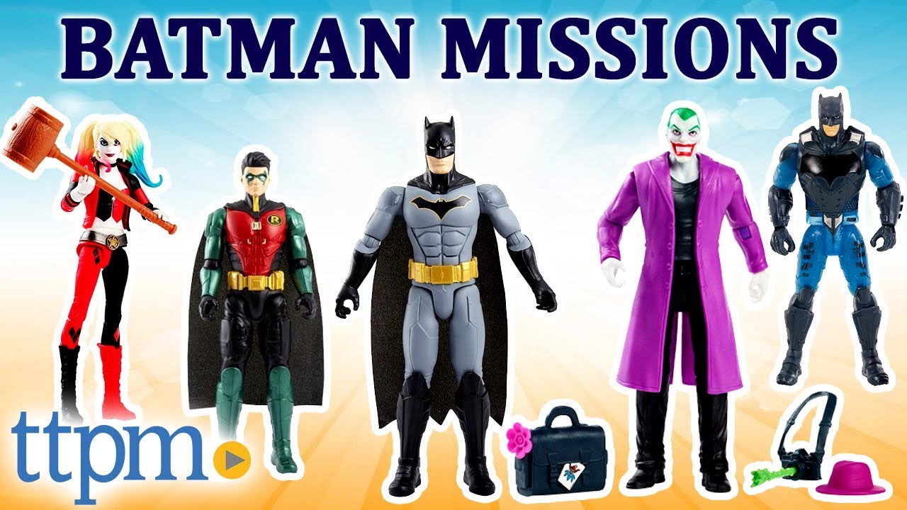 Batman Missions - Batman, Robin, Harley Quinn, Joker, Deluxe Batman &  Deluxe Joker | Mattel - YouTube