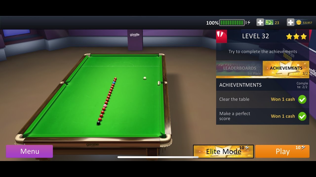 Snooker Stars Level 32 | Perfect Break & Achievements