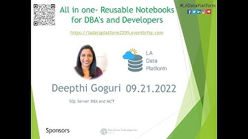 All in one- Reusable Notebooks for DBAs and Developers by Deepthi Goguri