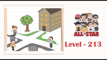 Brain test all star level 213 They must get to the building without colliding.