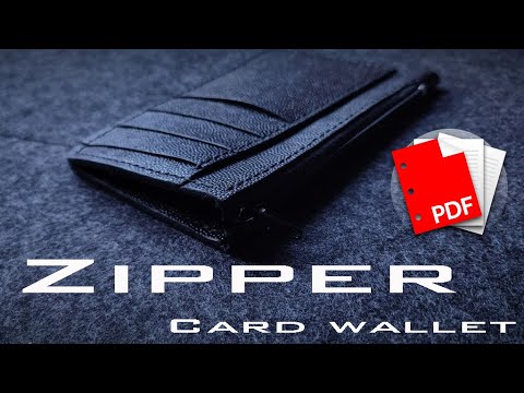 Making a Zipper Leather Wallet / PATTERN - YouTube
