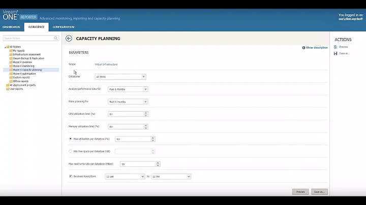 Veeam Availability Suite - Capacity Planning Demo