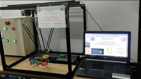 Mô hình robot song song Delta phân loại sản phẩm (hình dáng) dựa trên xử lý ảnh