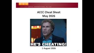 ACCC Cheat Sheet May 2026
