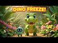 Dino Stomp FREEZE! 🦖 Bobo Bot &amp; T-Rex | Kids Dance Song | Lumeloons