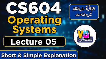 CS604 Short Lecture 05 | Operating Systems (Processes) #vushameer