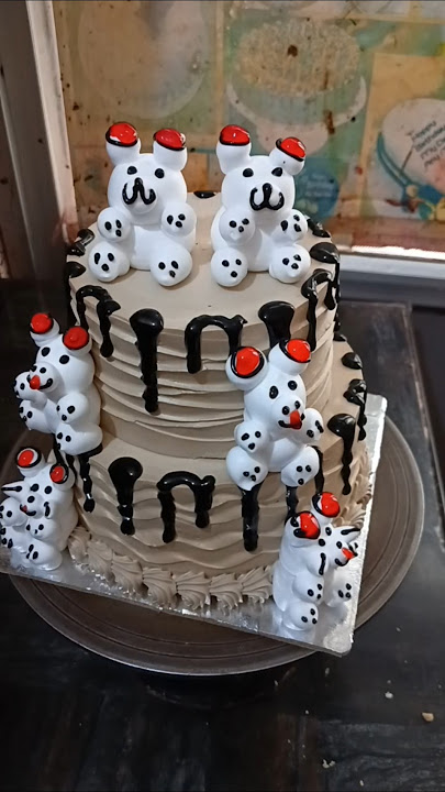 two step chocolate cake teddy 🧸 🧸 🧸 🧸 🧸 🧸 bear cake design #animals