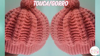 TOUCA/GORRO EM CROCHE PASSO A PASSO