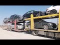 Автовоз с американскими автомобилями прибыл в Бишкек