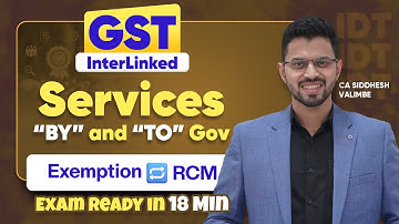 GST Chart: Services "BY" "TO" Gov. | Exemption + RCM | IDT CA Final - Jan