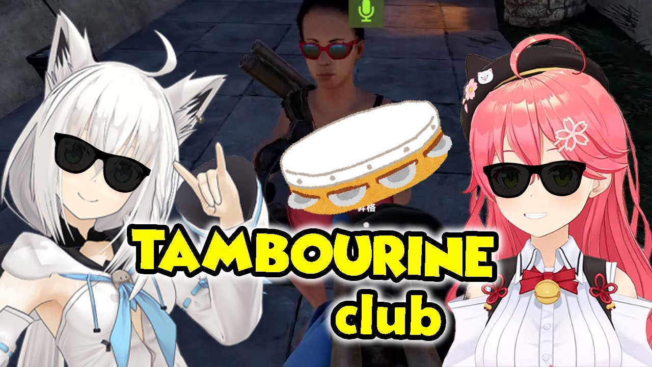 Miko and Fubuki form a tambourine club YouTube
